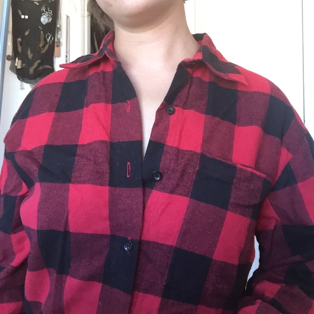Red and black plaid flannel